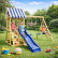 GINGER HOME - 4 в 1 – Пързалка 1.8 м, 2 Люлки, Катерушка и Въжена Мрежа, 308×318×244 см 4