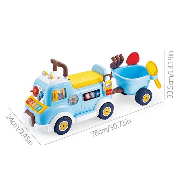 Продукт TEANTOYS - Детски музикален камион с ремарке 2 в 1 яздене, бутане и игра - 0 - BG Hlapeta