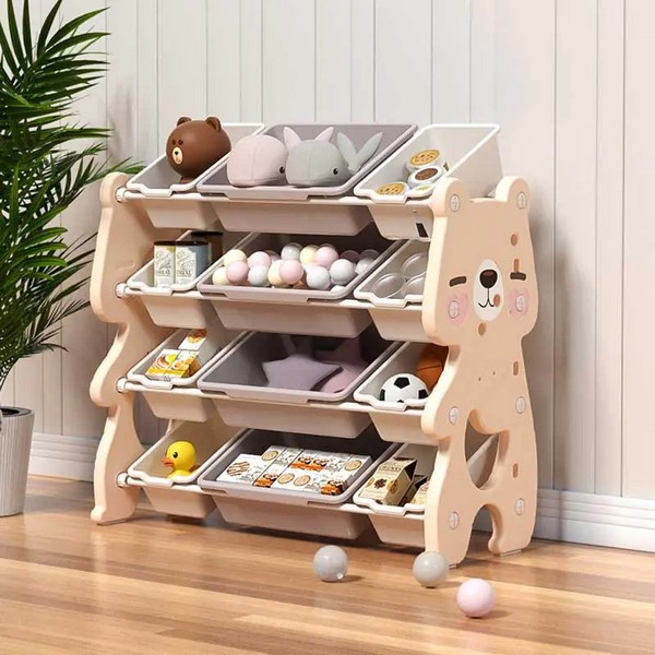 Продукт Feelkids - Детски органайзер за играчки на 4 нива и 12 подвижни кутии - 0 - BG Hlapeta