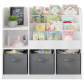 Продукт GINGER HOME - Етажерка с Рафтове за Играчки и Книги, 3 Текстилни Кутии, Дървен - 2 - BG Hlapeta