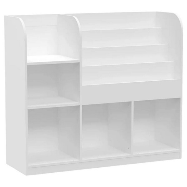 Продукт GINGER HOME - Етажерка с Рафтове за Играчки и Книги, 3 Текстилни Кутии, Дървен - 0 - BG Hlapeta