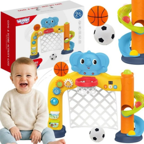 TEANTOYS - Детски спортен център 3 в 1- Баскетболен кош, футболна врата и активна игра