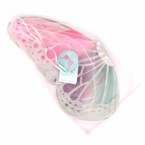 Robe Toy - Детски сребърни крила на блестяща пеперуда, 56 см