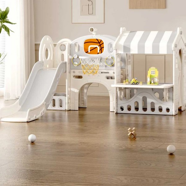 Продукт GUGA - Детски център за игра с пързалка, къща и баскетболен кош - 0 - BG Hlapeta