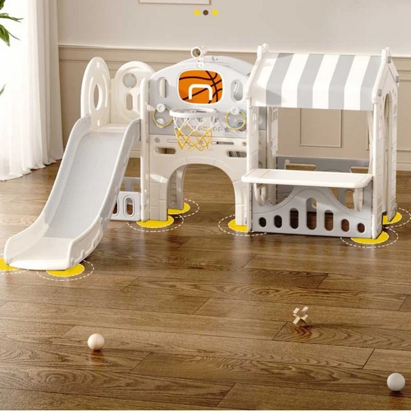 Продукт GUGA - Детски център за игра с пързалка, къща и баскетболен кош - 0 - BG Hlapeta