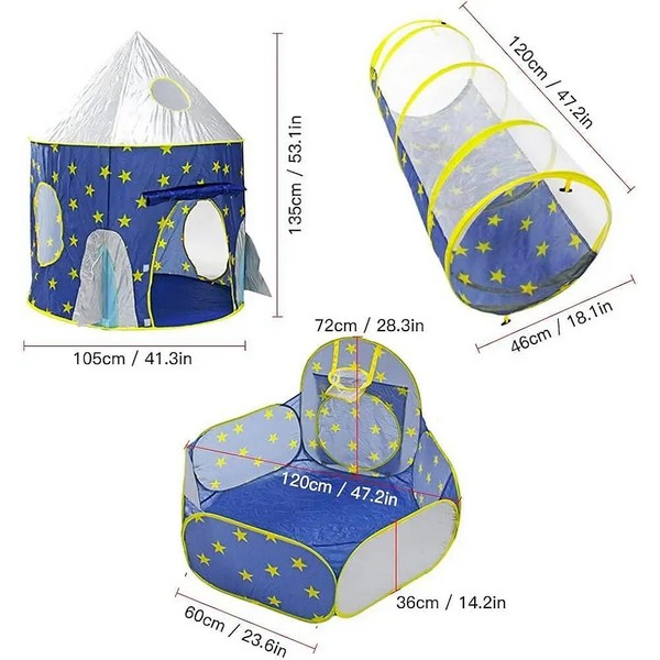 Продукт TEANTOYS - Детски замък с тунел и басейн 3в1 - 0 - BG Hlapeta