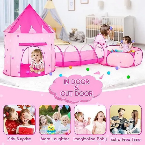 Продукт TEANTOYS - Детски замък с тунел и басейн 3в1 - 0 - BG Hlapeta