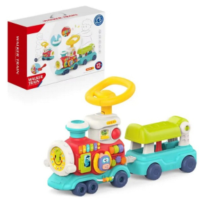 TEANTOYS - Детско проходилка-влакче 2 в 1 с музика и образователни активности