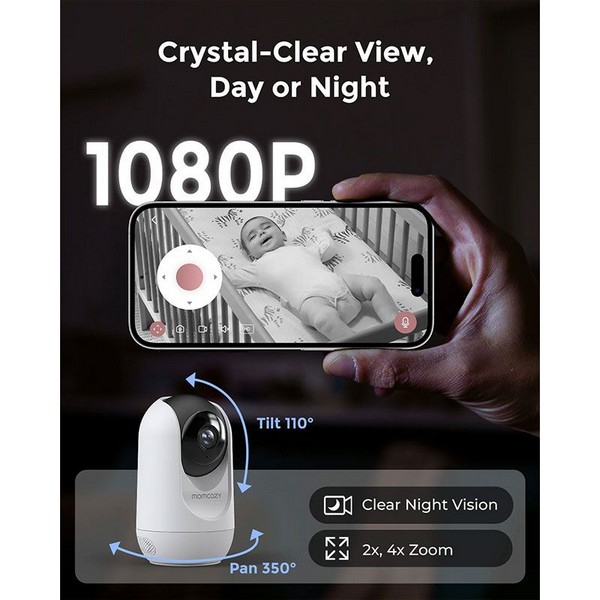 Продукт Momcozy BM04 - Двурежимен бебефон с камера, 5 инча 1080P Full HD - 0 - BG Hlapeta