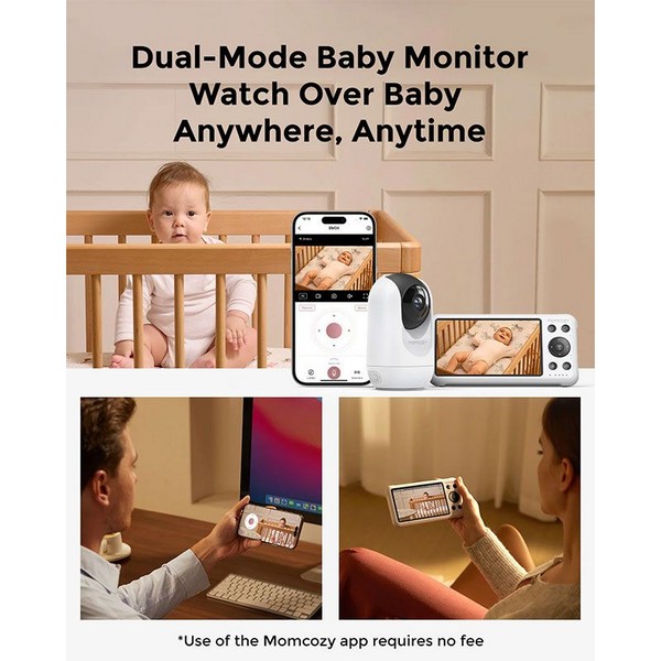 Продукт Momcozy BM04 - Двурежимен бебефон с камера, 5 инча 1080P Full HD - 0 - BG Hlapeta