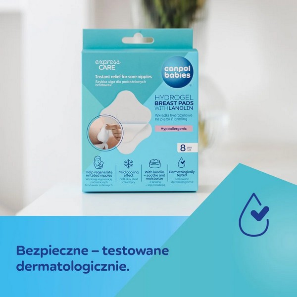 Продукт Canpol babies - Хидрогелни успокояващи подплънки за гърди с ланолин 8 бр - 0 - BG Hlapeta