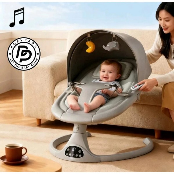 Продукт TEANTOYS - Електрическа бебешка люлка 5 скорости с Bluetooth и дистанционно управление - 0 - BG Hlapeta