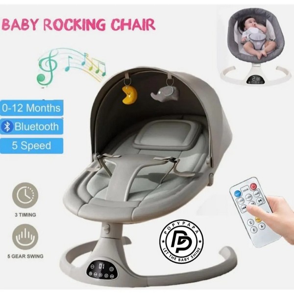 Продукт TEANTOYS - Електрическа бебешка люлка 5 скорости с Bluetooth и дистанционно управление - 0 - BG Hlapeta