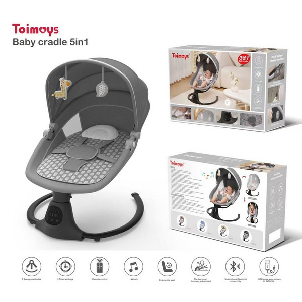 TEANTOYS - Електрическа бебешка люлка 5 в 1