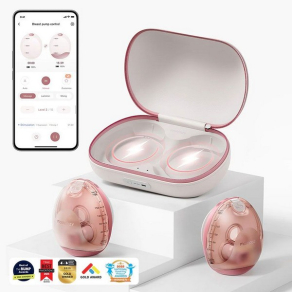 Momcozy Air 1 Ultra-slim - Смарт двойна електрическа помпа за кърма, с мобилно приложение