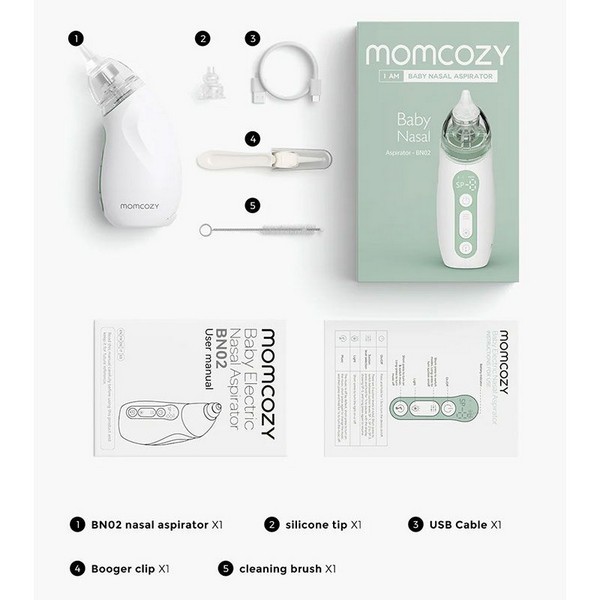 Продукт Momcozy - Електрически аспиратор за нос за бебе​ - 0 - BG Hlapeta