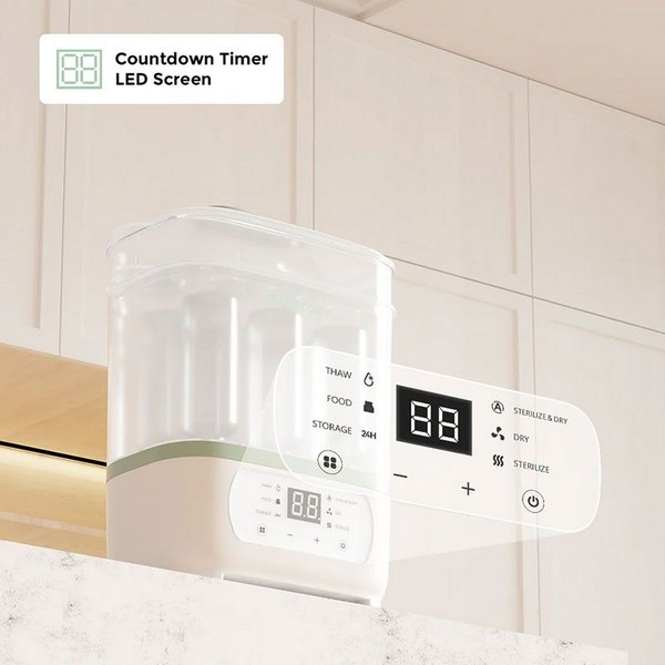 Продукт Momcozy - Електрически парен стерилизатор и сушилник за бебешки шишета 8 в 1, Размразява и затопля храна - 0 - BG Hlapeta