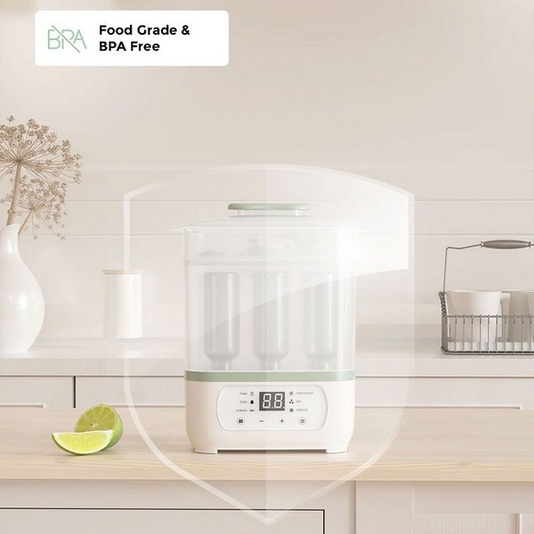 Продукт Momcozy - Електрически парен стерилизатор и сушилник за бебешки шишета 8 в 1, Размразява и затопля храна - 0 - BG Hlapeta