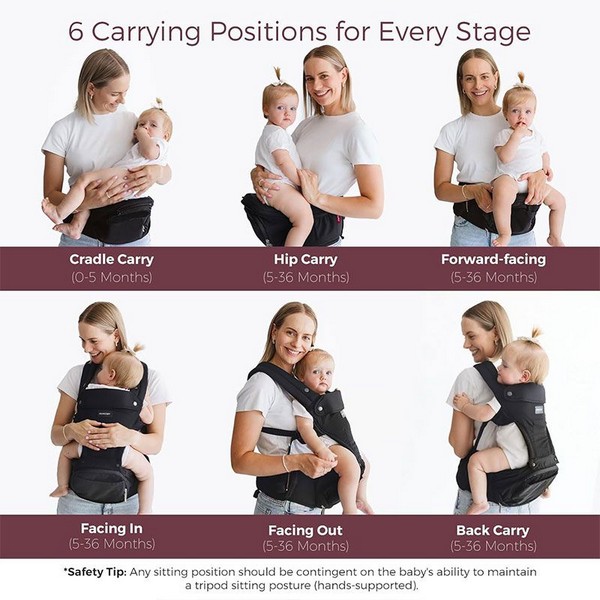 Продукт Momcozy Move2Fit - Ергономична раница 2 в 1, 0-36 месеца, Black - 0 - BG Hlapeta