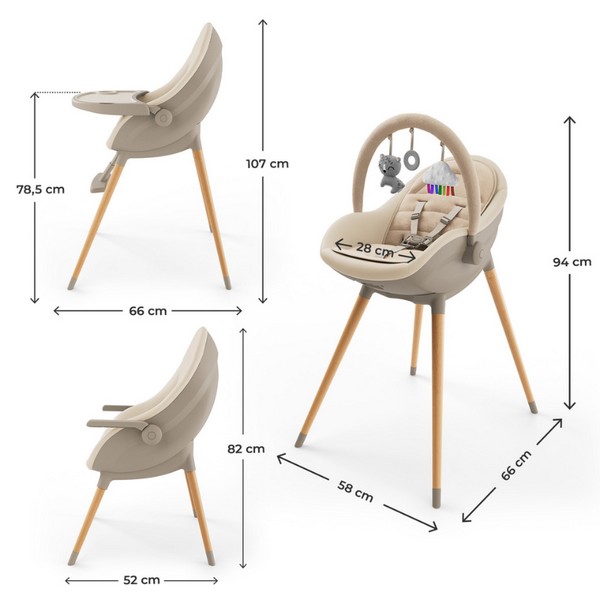 Продукт KinderKraft FINI UP - столче за хранене - 0 - BG Hlapeta