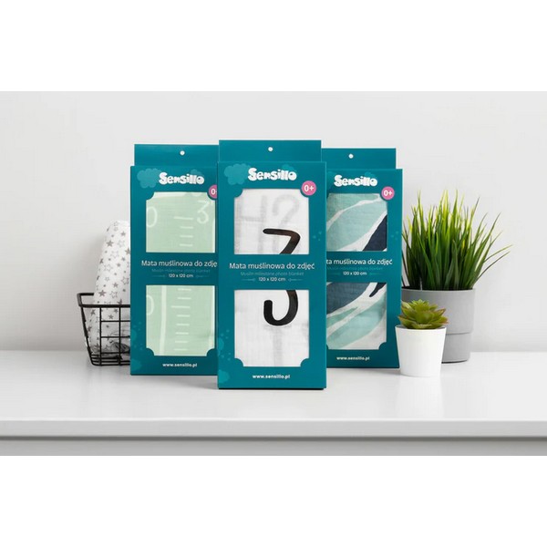 Продукт Sensillo Giraffe Mint - Муселинова Фотоподложка, 120x120см - 0 - BG Hlapeta