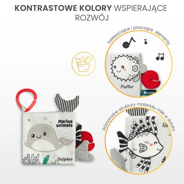 Продукт Sensillo - Черно-бяла мека книжка - 0 - BG Hlapeta