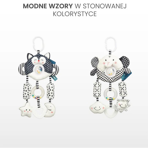 Продукт Sensillo - Черно-бяла играчка за количка - 0 - BG Hlapeta