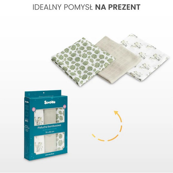 Продукт Sensillo - Бамбукови Пелени 3 броя, 70X80 - 0 - BG Hlapeta