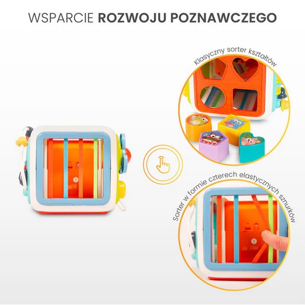 Caretero Toyz - Сензорен куб и сортер Продукт Caretero Toyz - Сензорен куб и сортер - 0 - BG Hlapeta