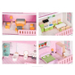 Продукт TEANTOYS - Голяма дървена къща за кукли 60 см височина + мебели - 1 - BG Hlapeta