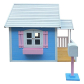 Продукт GINGER HOME - Голяма Дървена Детска Къща с Веранда, 194x229x210 см - 8 - BG Hlapeta