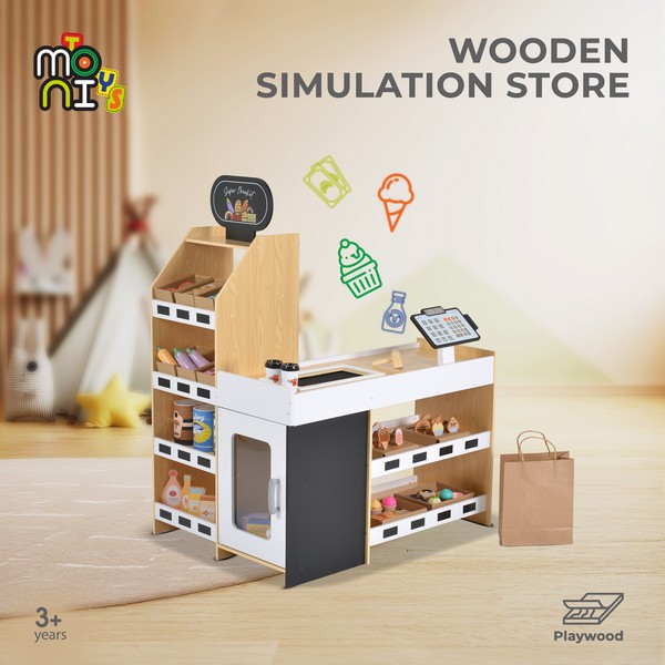 Продукт Moni toys - Дървен магазин за игра - 0 - BG Hlapeta