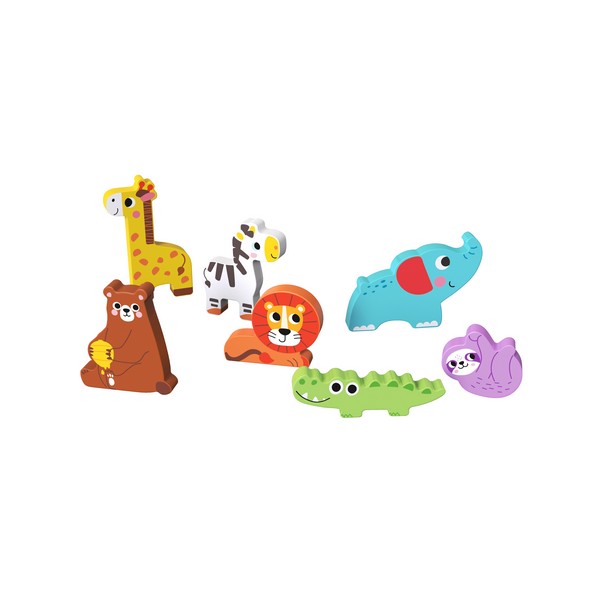 Продукт Tooky toy - Дървен пъзел 3D диви животни, 8 части - 0 - BG Hlapeta
