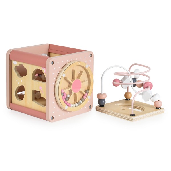 Продукт Moni toys - Дървен активен куб - 0 - BG Hlapeta