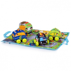 Chipolino - Комплект постелка за гимнастика с 4 броя коли