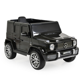 Акумулаторен джип Mercedes-AMG G63 12V, с меки гуми и кожена седалка