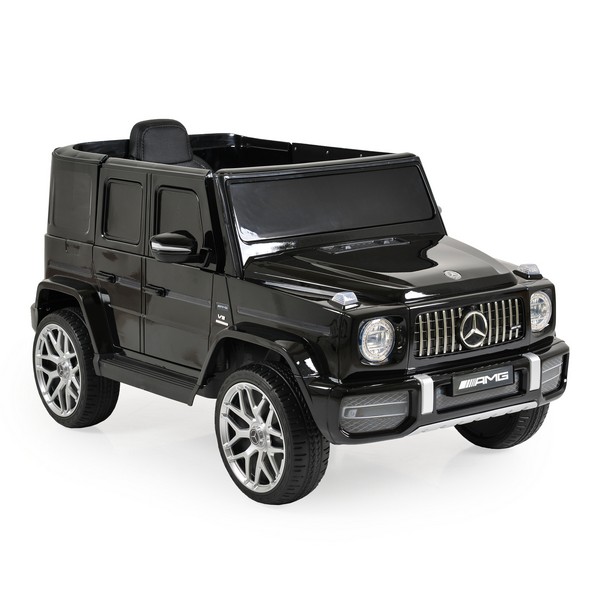 Акумулаторен джип Mercedes-AMG G63 12V, с меки гуми и кожена седалка