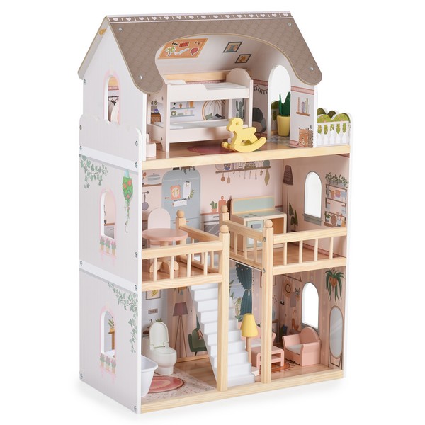 Продукт Moni Toys Lina  - Дървена къща за кукли  - 0 - BG Hlapeta