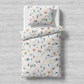 Galix Камиончета - Детски спален комплект, 3 части