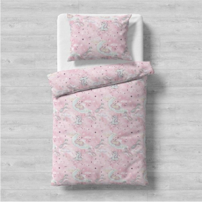 Galix Еднорог - Детски спален комплект, 3 части