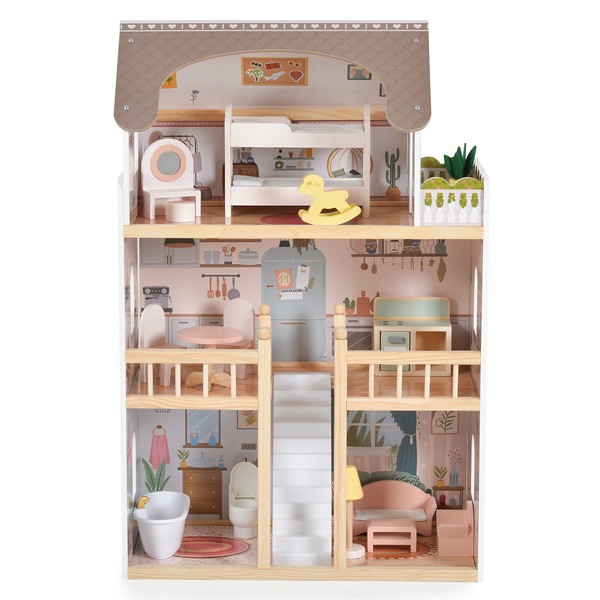 Moni Toys Lina  - Дървена къща за кукли 