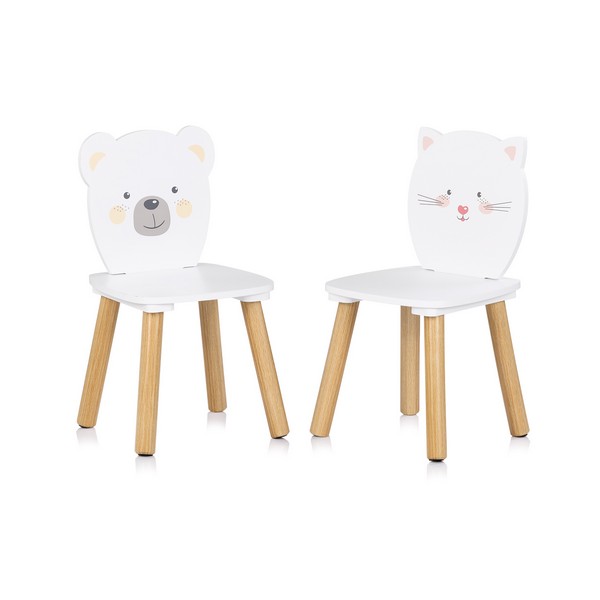 Продукт Chipolino - Комплект маса с два стола MDF, мече и коте - 0 - BG Hlapeta