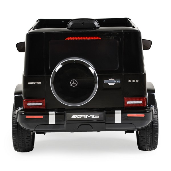 Продукт Акумулаторен джип Mercedes-AMG G63 12V, с меки гуми и кожена седалка - 0 - BG Hlapeta