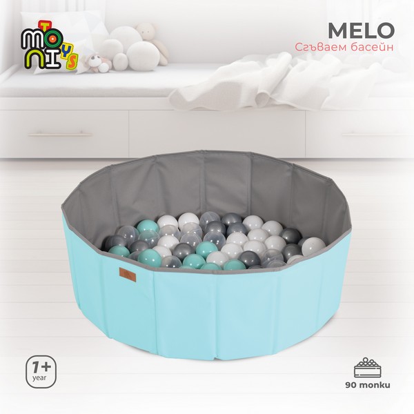 Продукт Moni toys Melo - Сгъваем басейн с 90бр. топки - 0 - BG Hlapeta
