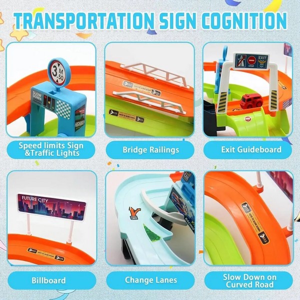 Продукт TEANTOYS Urban Rail Transit - Интерактивен автомобилен паркинг с волан - 0 - BG Hlapeta