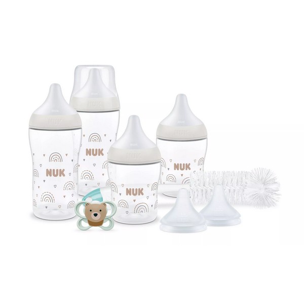 Продукт NUK Perfect Match Perfect Start - Сет шишета, 8 части, Дъга - 0 - BG Hlapeta