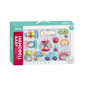 TEANTOYS Handbell Baby - Комплект бебешки дрънкалки и гризалки - 12 части
