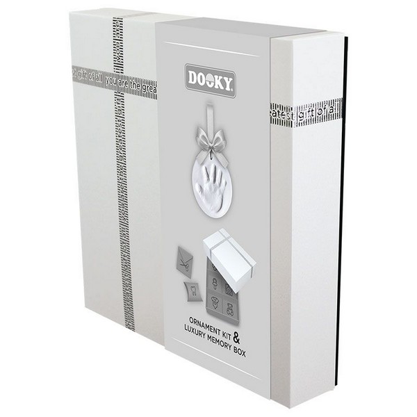 Продукт Dooky - Комплект кутия за бебешки съкровища и орнамент с отпечатък за ръчичка или краче - 0 - BG Hlapeta