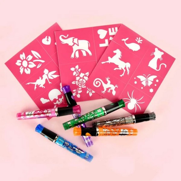 Продукт Robe Toy - Комплект от гел химикалки и шаблони за блестящи татуировки - 0 - BG Hlapeta