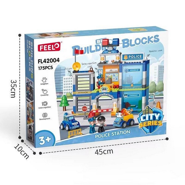 Продукт TEANTOYS FEEL Big Building Blocks Полицейско управление - Конструктор ( 175 части ) - 0 - BG Hlapeta